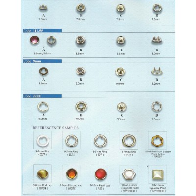 all size,all shape prong snap button